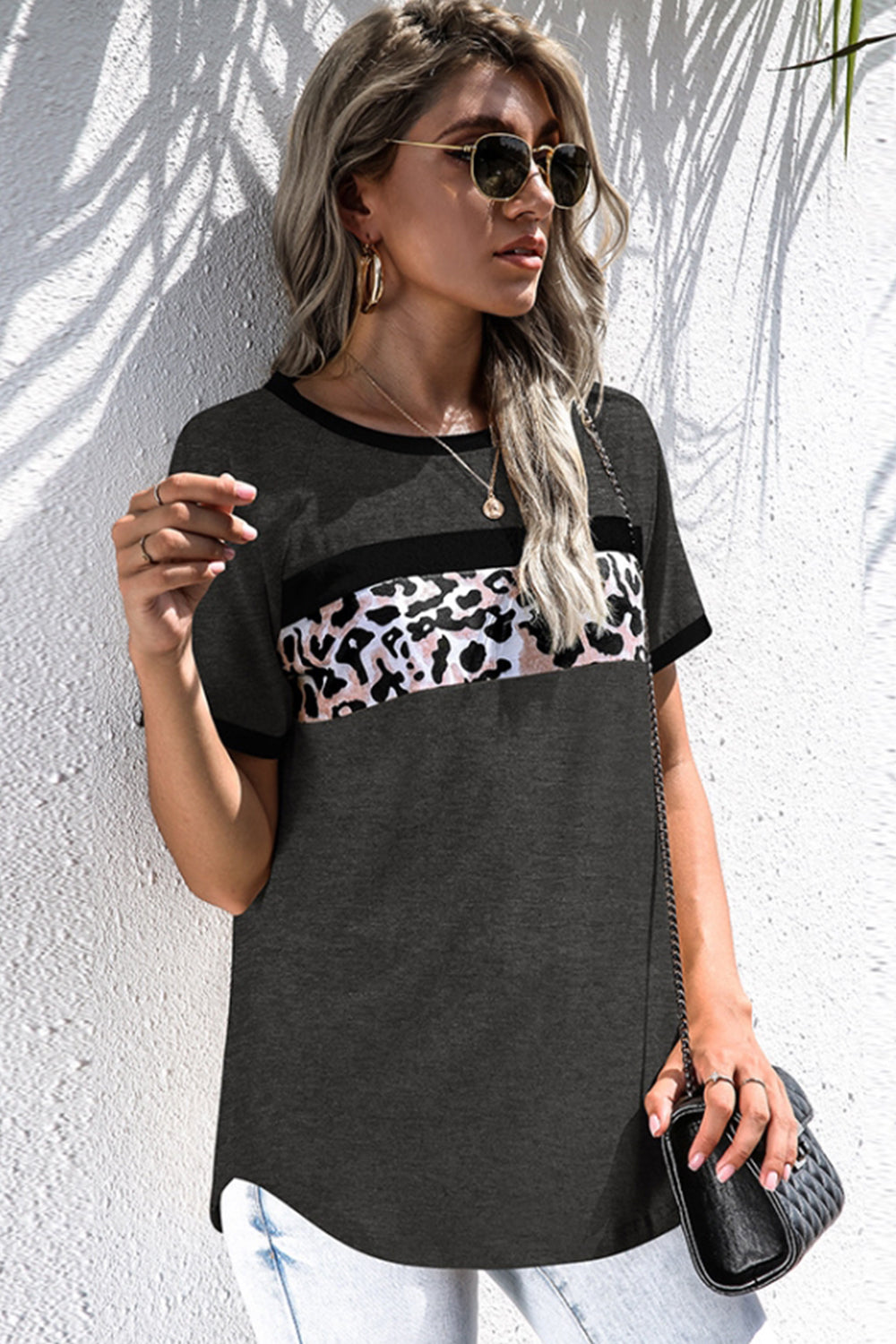 Three-Color Patchwork T-Shirt