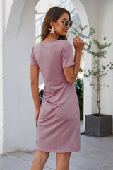 Slim-fit Pleated Waist Dress
