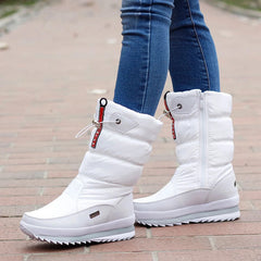 Waterproof Thick Plush No-slip Mid-calf Boots