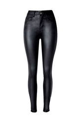 Zipper Motorcycle Street Leather Pants