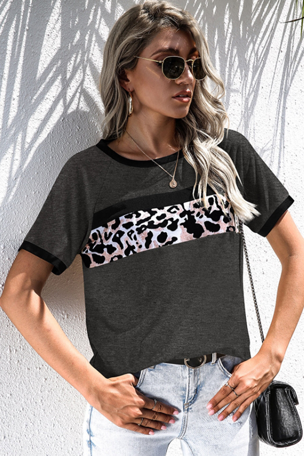 Three-Color Patchwork T-Shirt