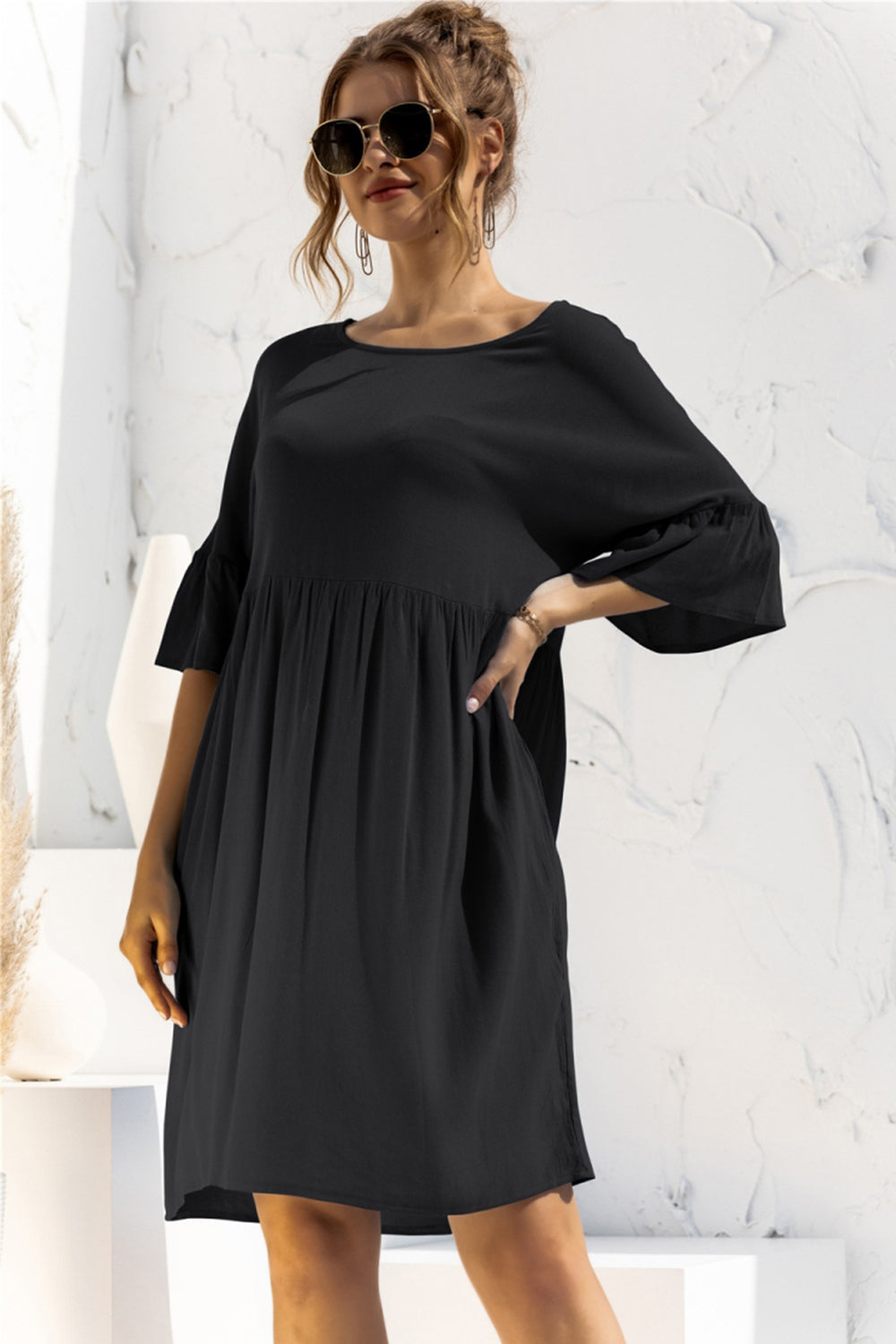 Patchwork Pocket Dress