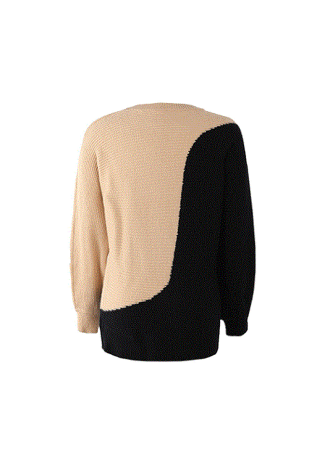 Round Neck Contrast Sweater