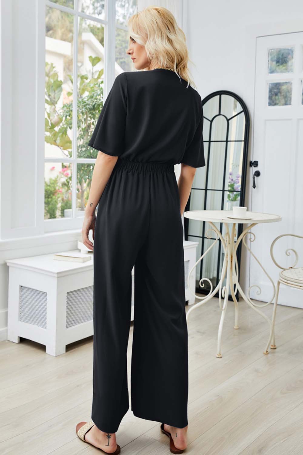 V-Neck T-Shirt Pants Suit