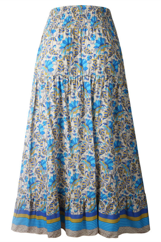 Elastic Waist Gypsy Ethnic Skirt