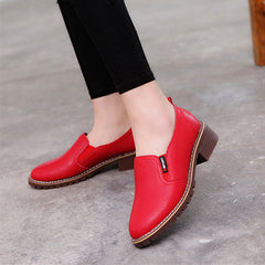 Round Toe Lace-Up Oxford Flats