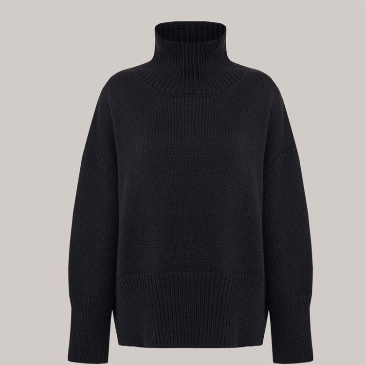 Basic Turtleneck Loose Drop Sleeve Pullover