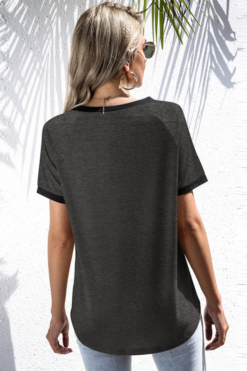 Three-Color Patchwork T-Shirt