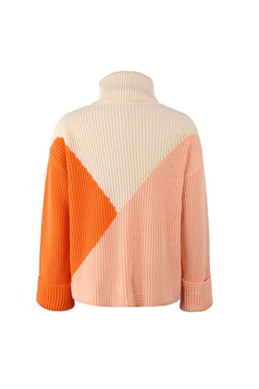 Contrast Lapel Pullover