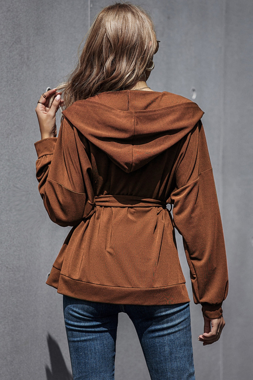 Loose High Waist Hooded Jacket