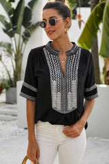 Vintage Patchwork Embroidered Lace Shirt