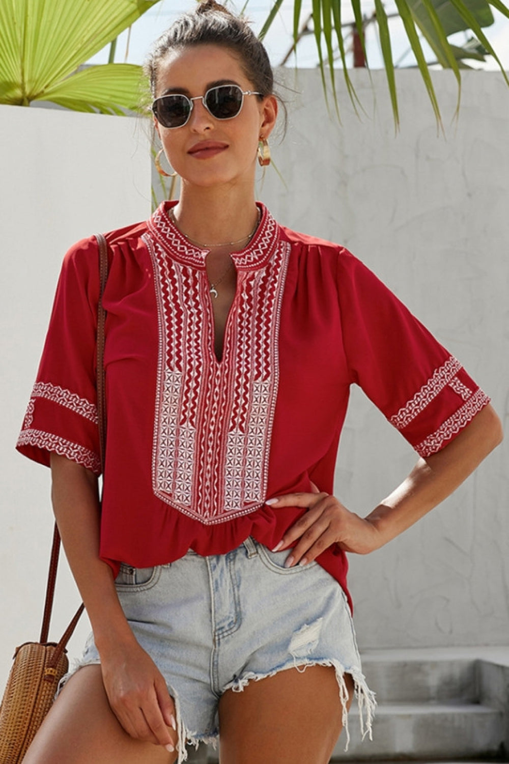 Vintage Patchwork Embroidered Lace Shirt