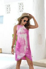 Round Neck Sleeveless Tie Dye Dress