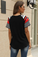See You Again Striped  T-Shirt