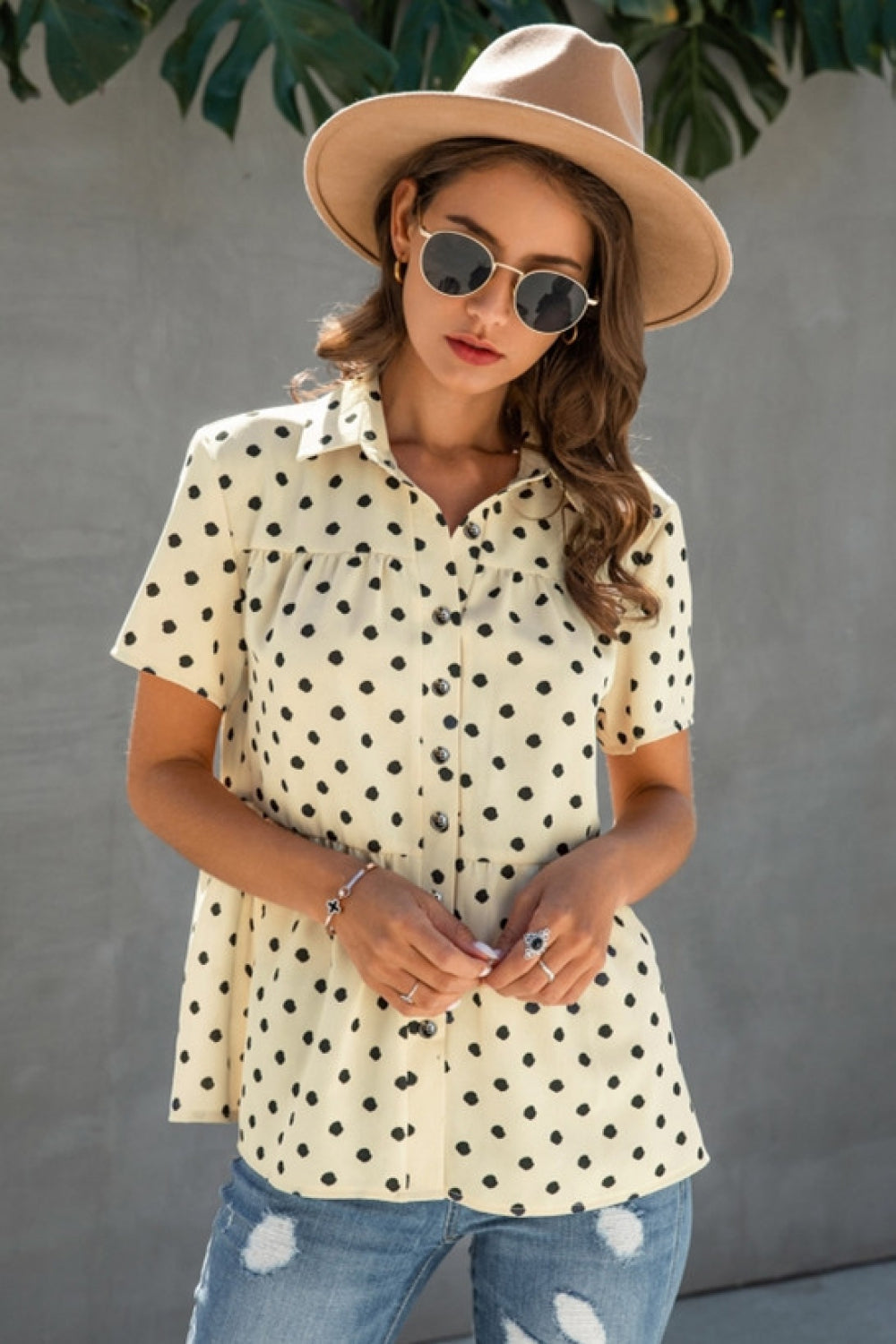 Elegant Princess Dot Shirt