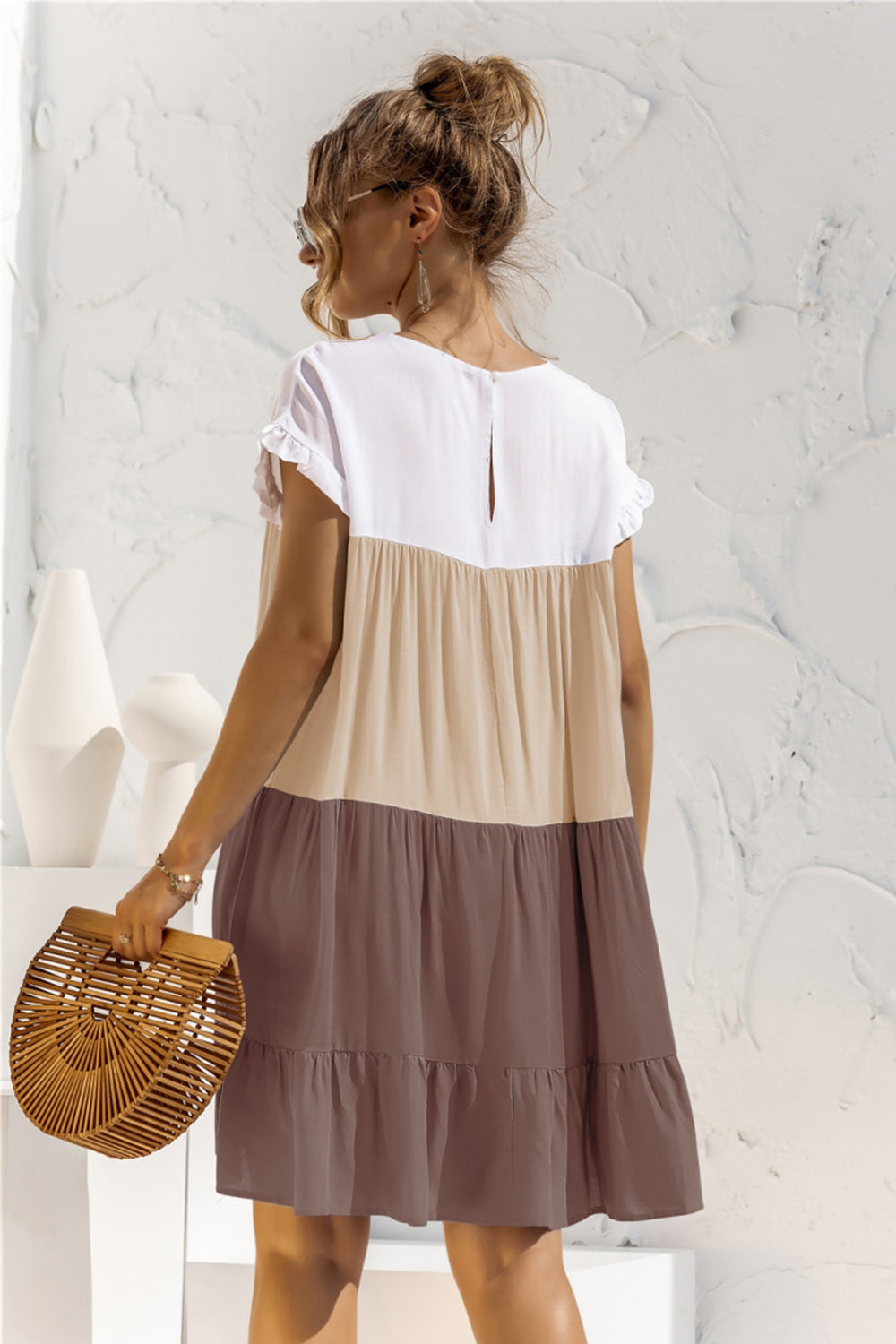 Contrast Loose Summer Dress