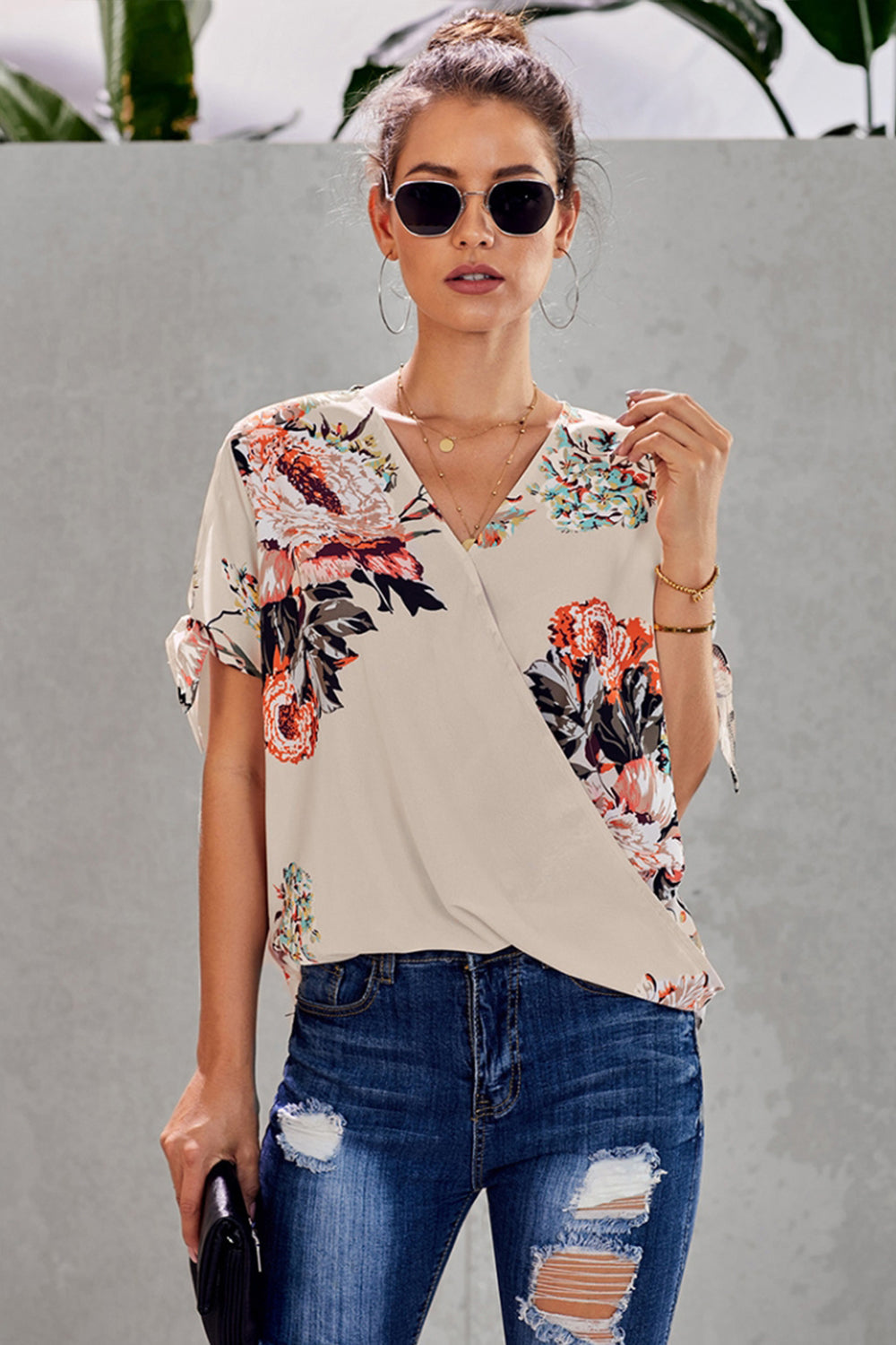 Loose Cross Printed Shirt