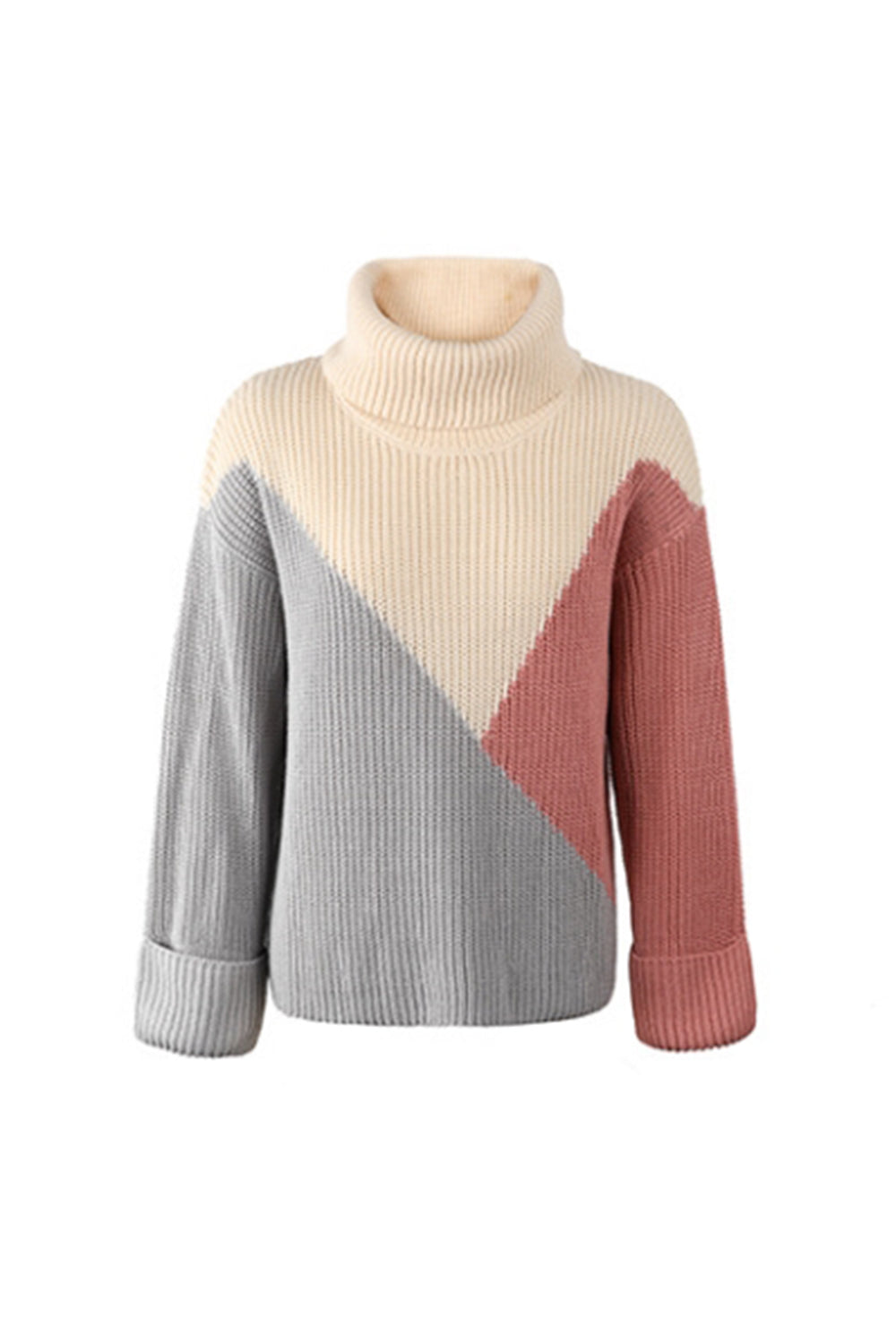 Contrast Lapel Pullover