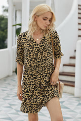 Leopards V-Neck Dress