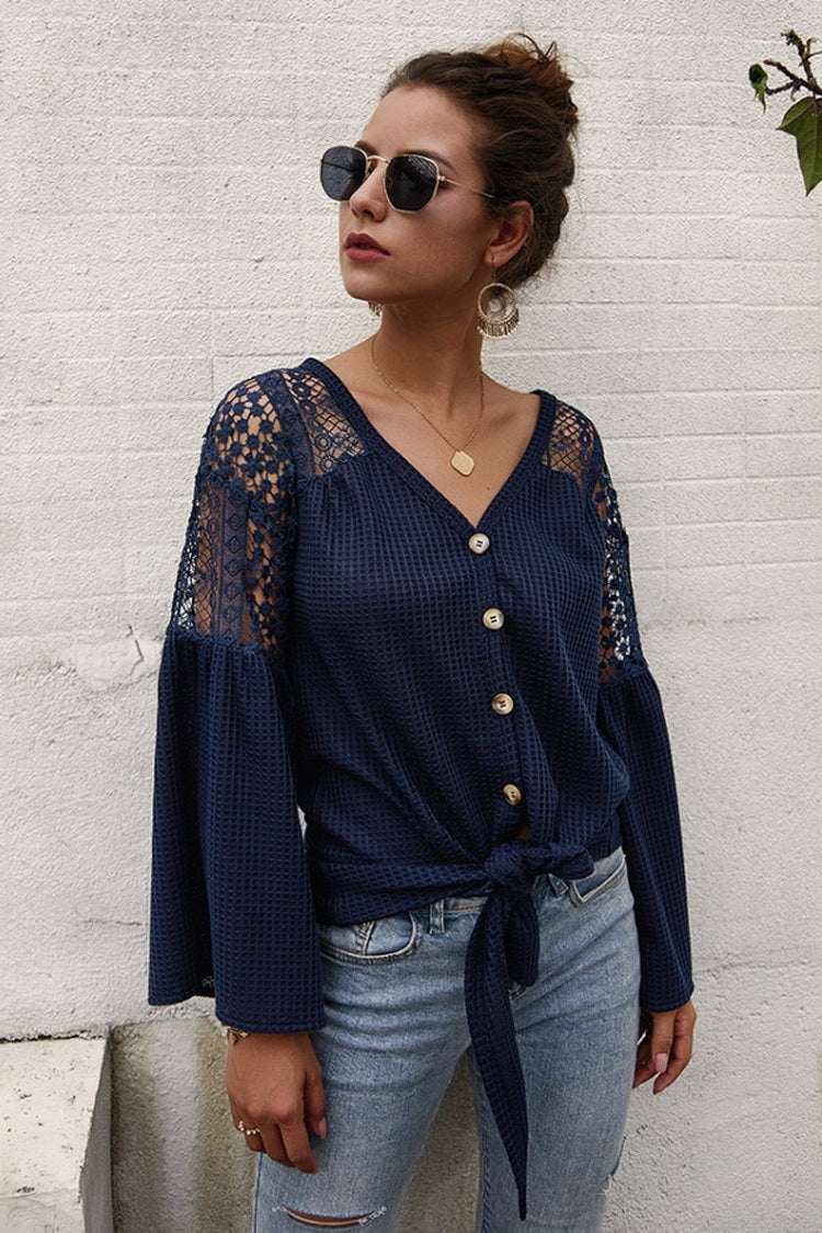 Long Sleeve Pure Color Sweater