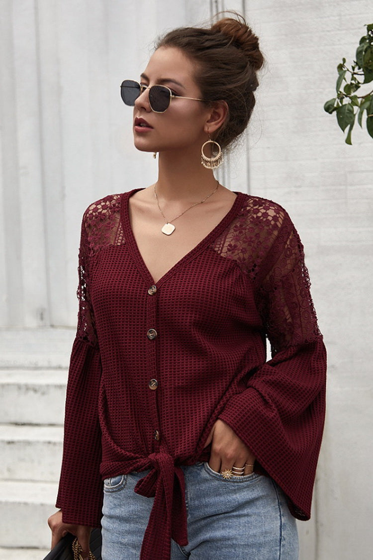 Long Sleeve Pure Color Sweater