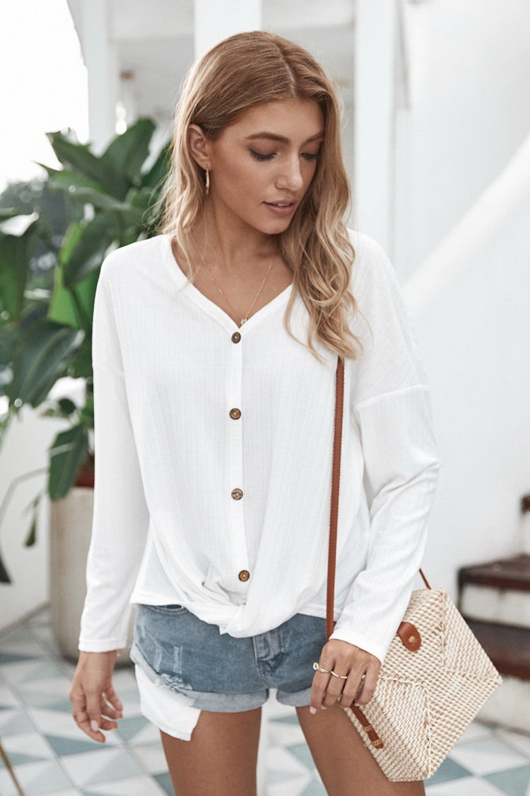 V-neck Cardigan Jacket