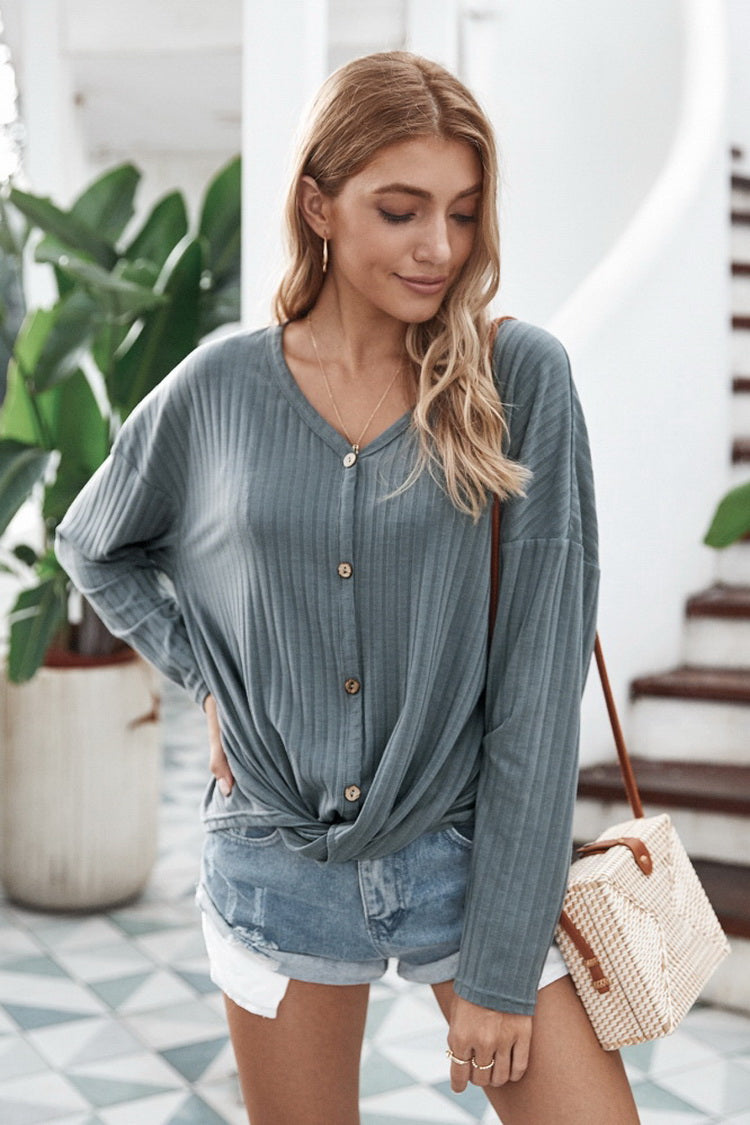 V-neck Cardigan Jacket