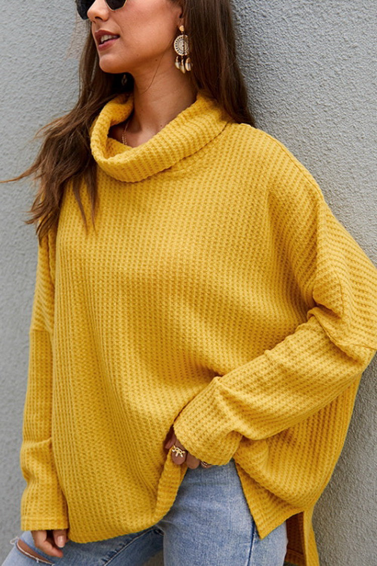 Bright Sunshine Loose Turtleneck Sweater