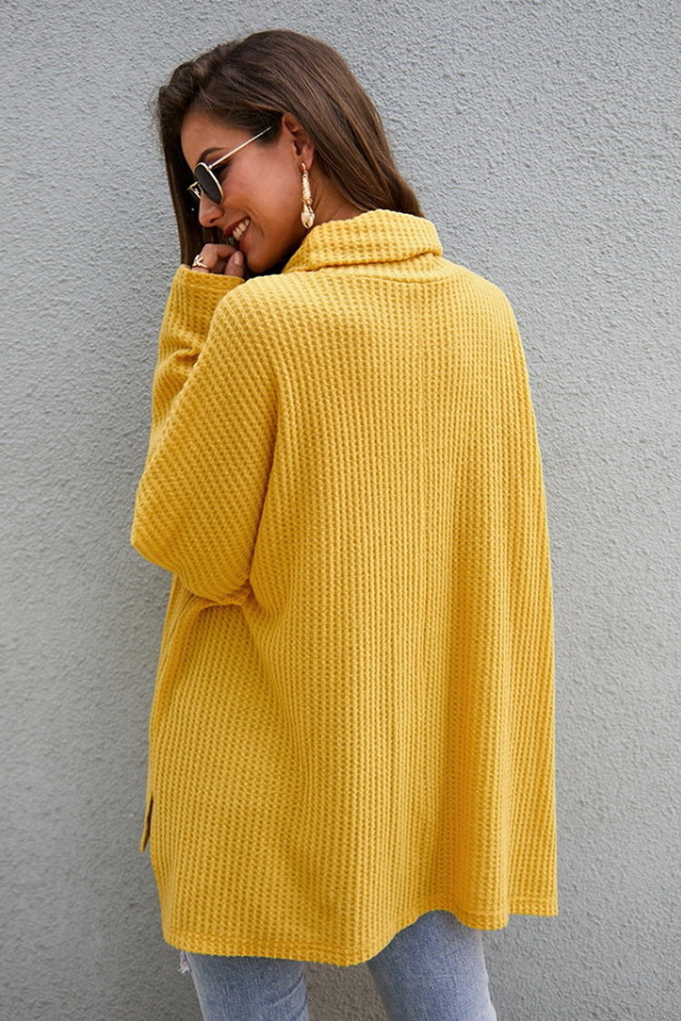 Bright Sunshine Loose Turtleneck Sweater