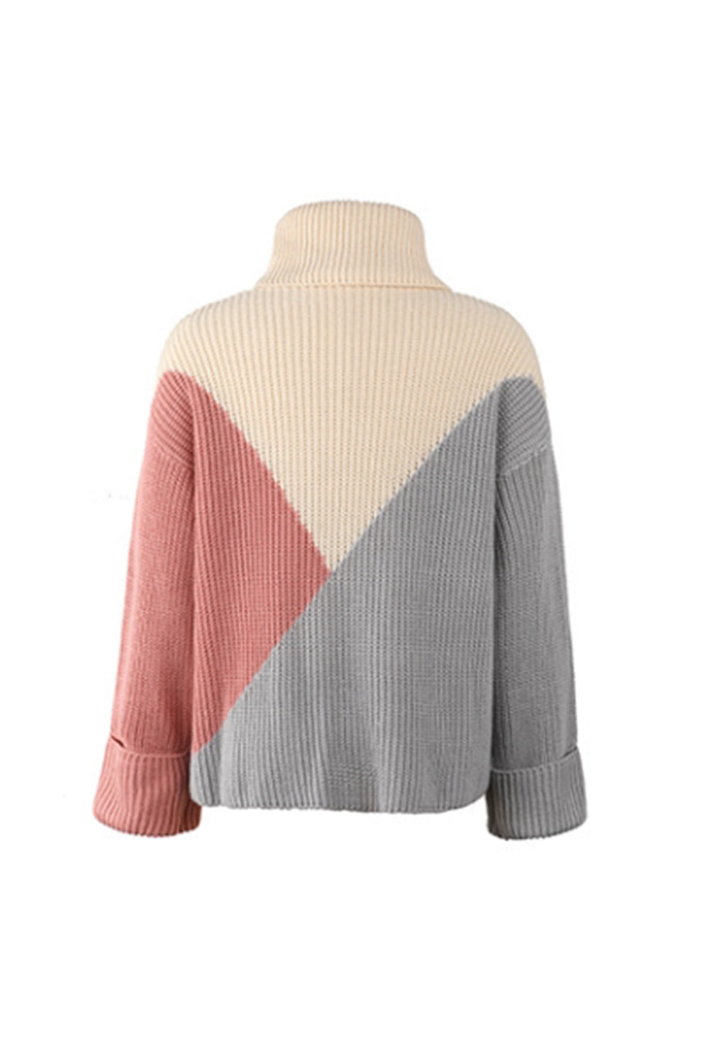 Contrast Lapel Pullover