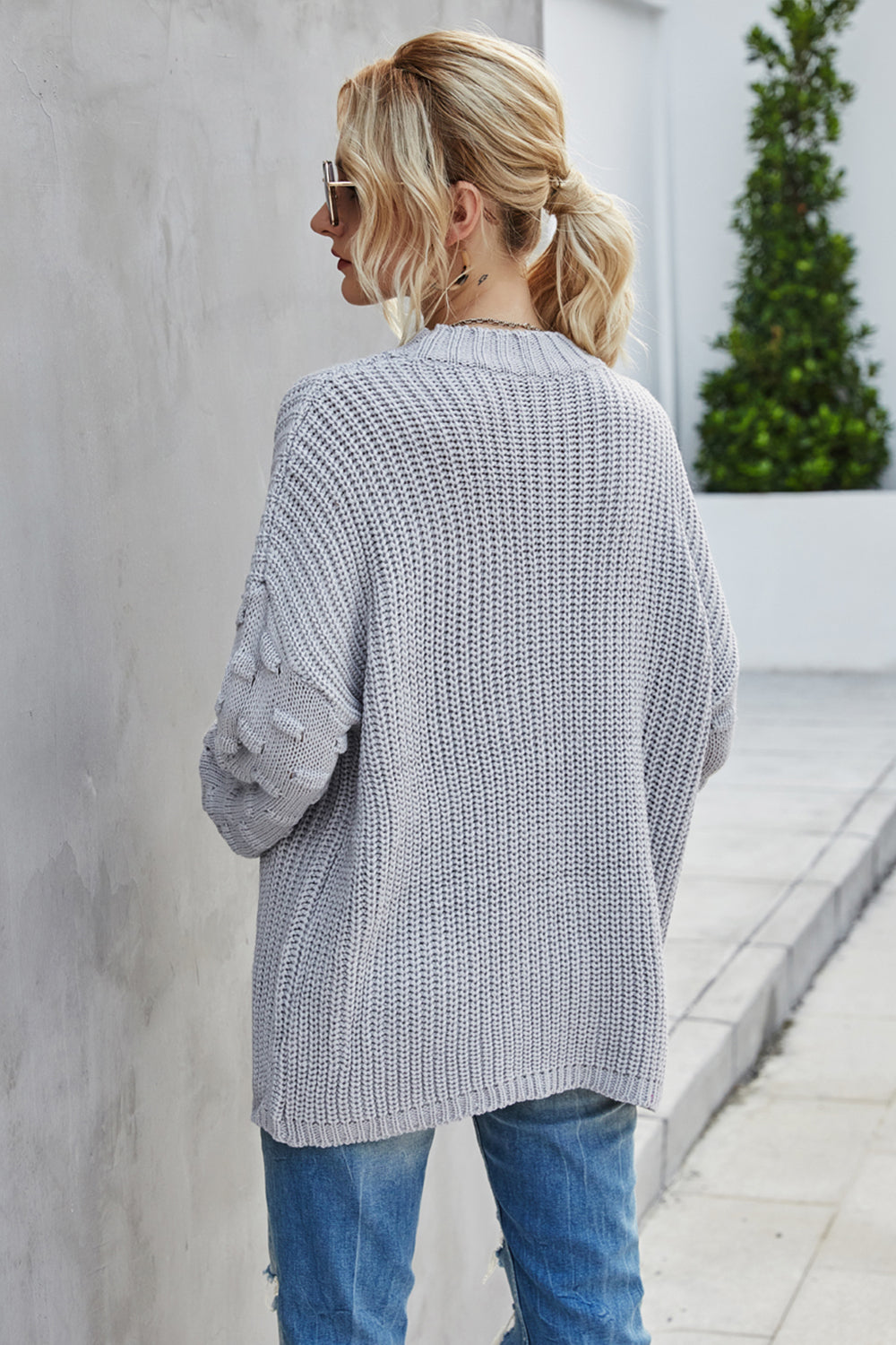 Large Size Loose Long-Sleeved Knitted Pullover