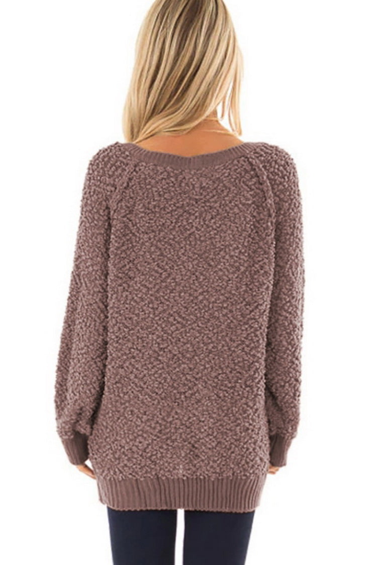 Rib Plain Sweater