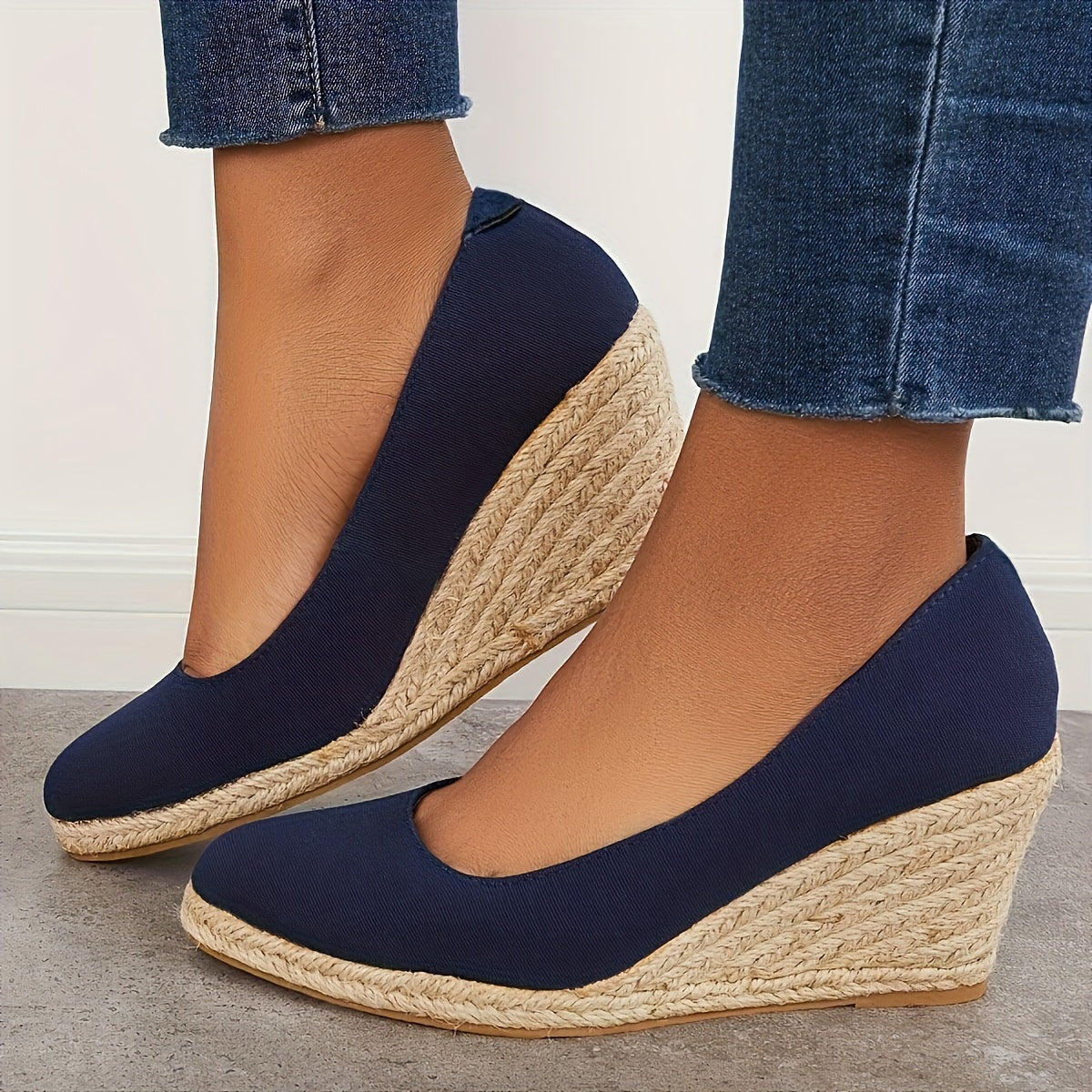 Slip On Platform Espadrilles Wedge Heels Sandals