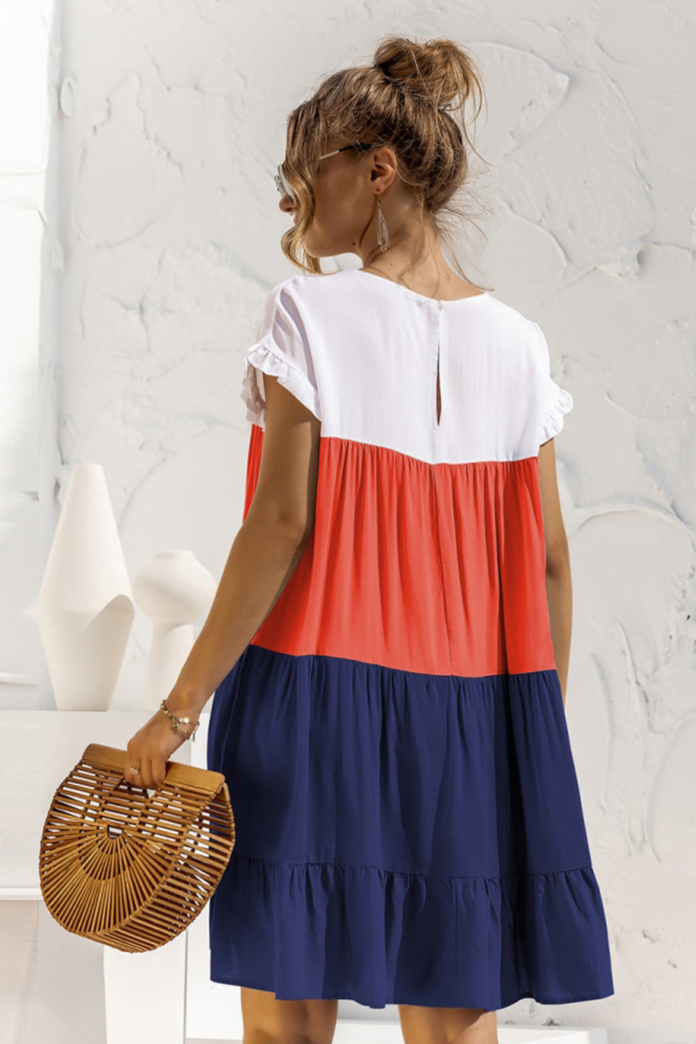 Contrast Loose Summer Dress