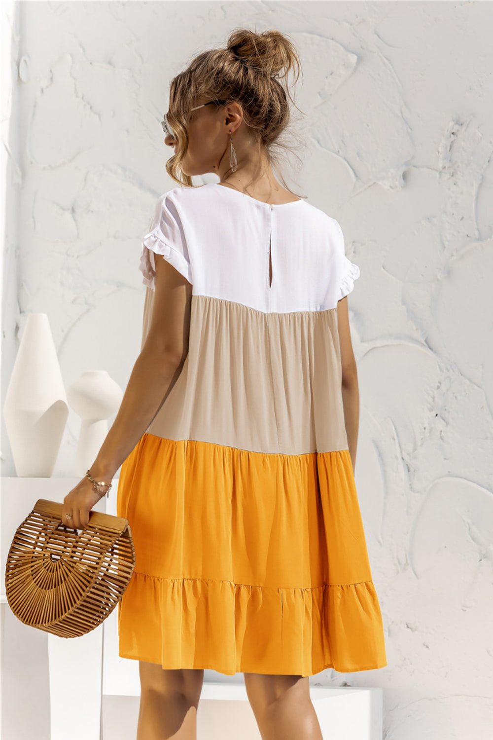 Contrast Loose Summer Dress