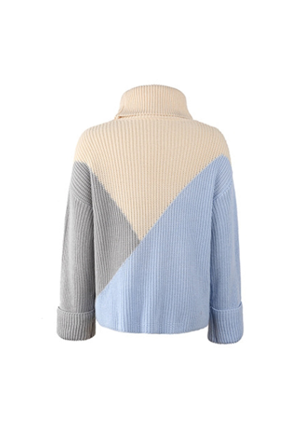 Contrast Lapel Pullover