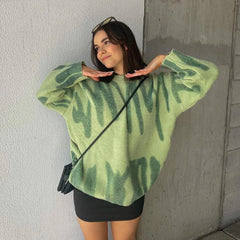 Tie Dye Knitted Oversized Sweater