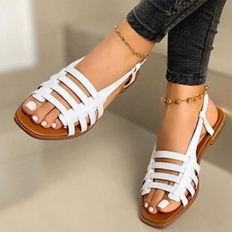Gladiator Open Toe Flats Sandals