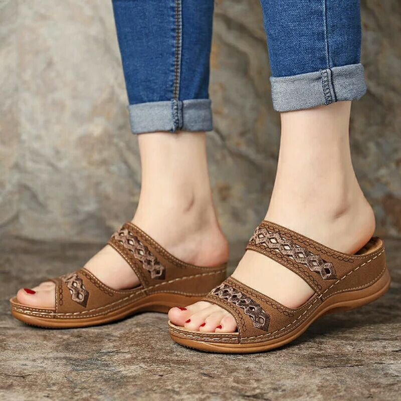 Wedges Platform Roman Slippers