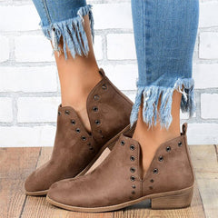 Pointed Toe Seude Ankle Boots