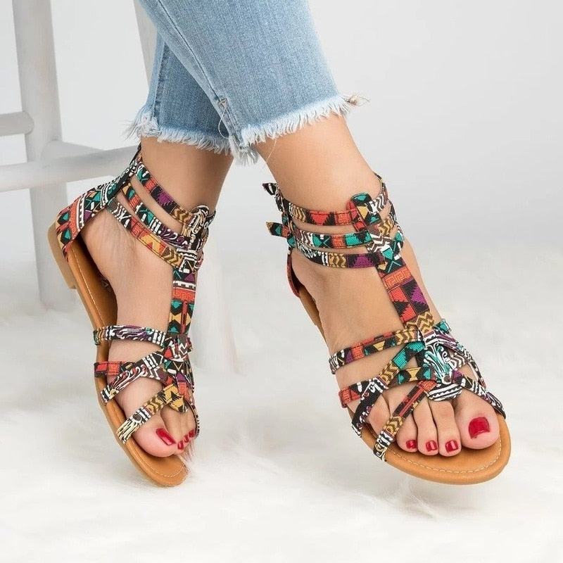 Bohemia Gladiator Ankle Strap Sandals