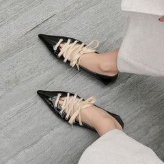 Cross Strap Lace Up Gladiator Pumps