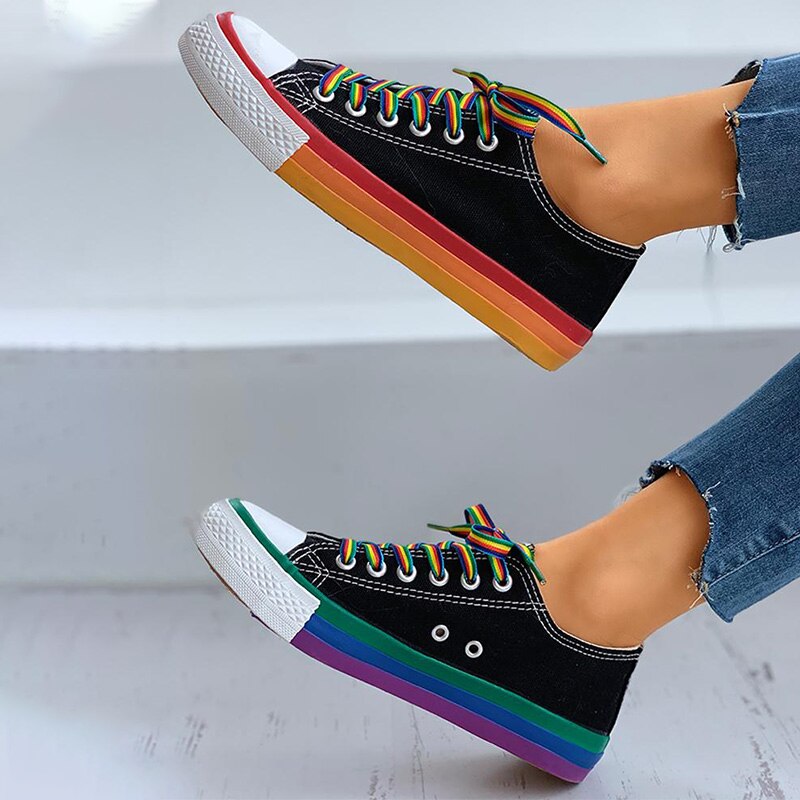 Candy Color Vulcanized Canvas Sneakers