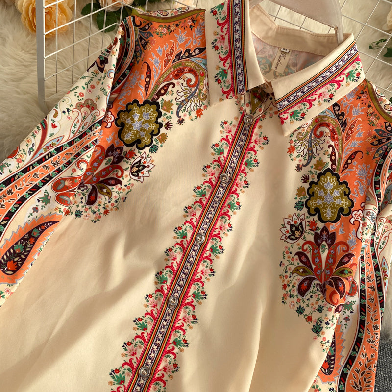 Retro Loose and Thin All-match Vacation Travel Shirt