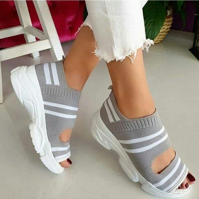 Leather Buckle Strap Beach Shoes