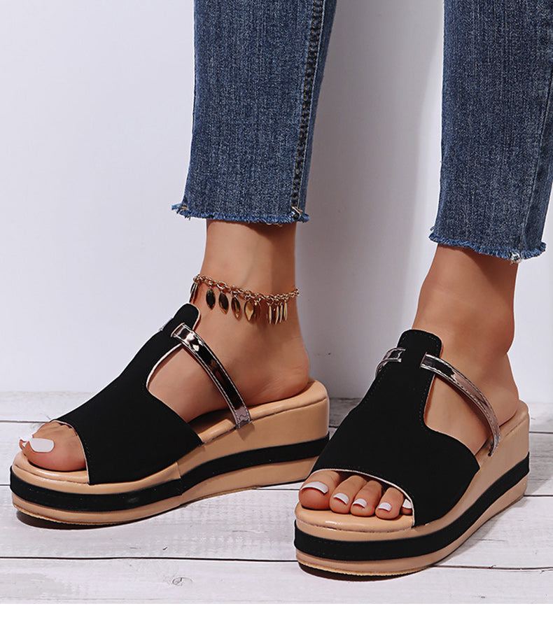 Slip On Wedges Slippers