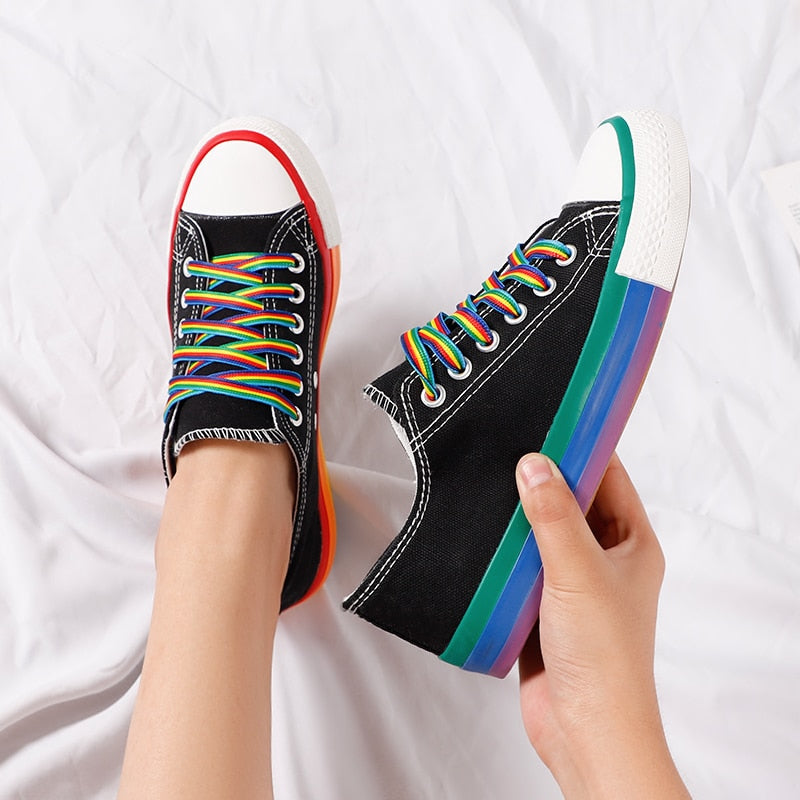 Candy Color Vulcanized Canvas Sneakers