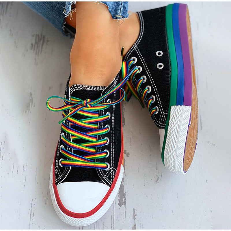 Candy Color Vulcanized Canvas Sneakers