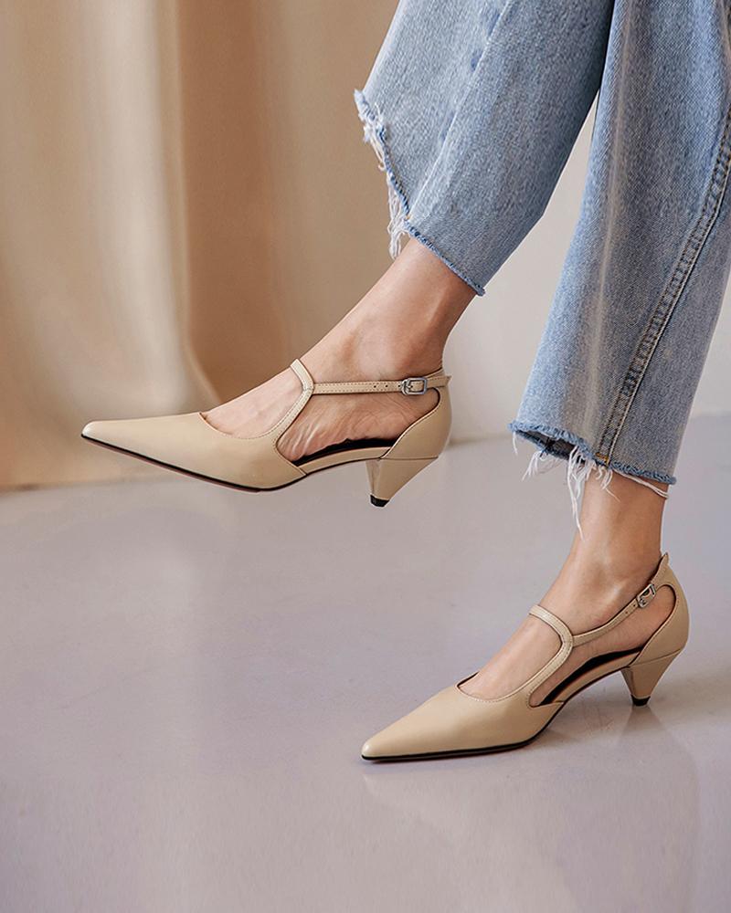 Pointy Toe Mary Jane Casual Shoes