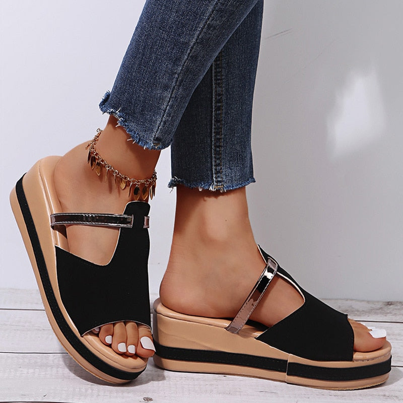 Slip On Wedges Slippers